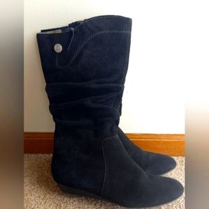 ARRAY Norwalk Black Leather Suede Slouch Boots size 8